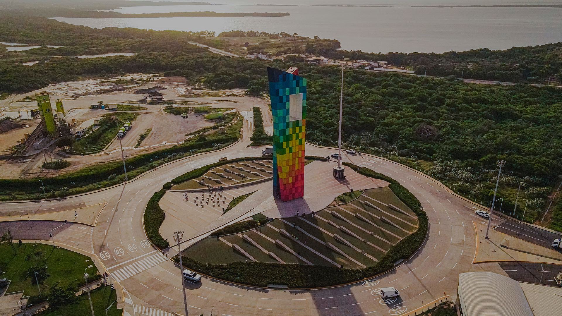 Vista aérea de la Ventana al Mundo, Barranquilla